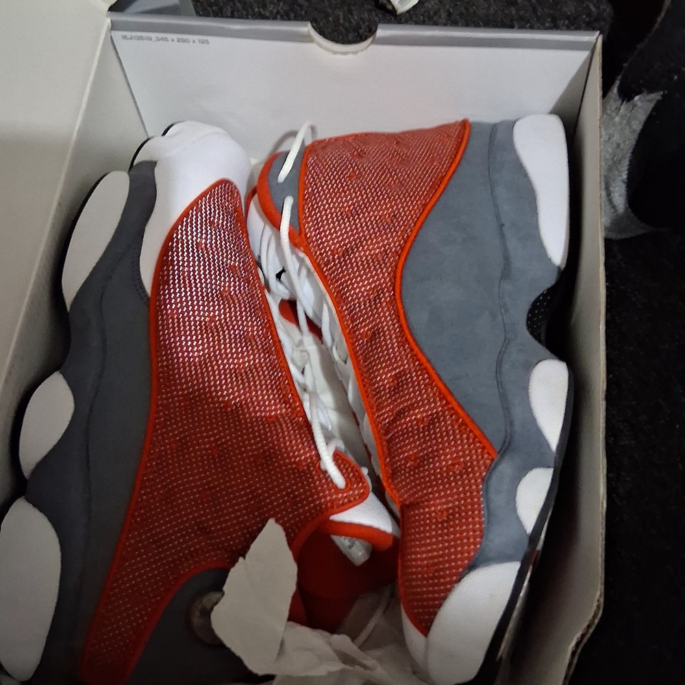 Jordan Athletic Shoes Red and Gray - Picture 1 of 4